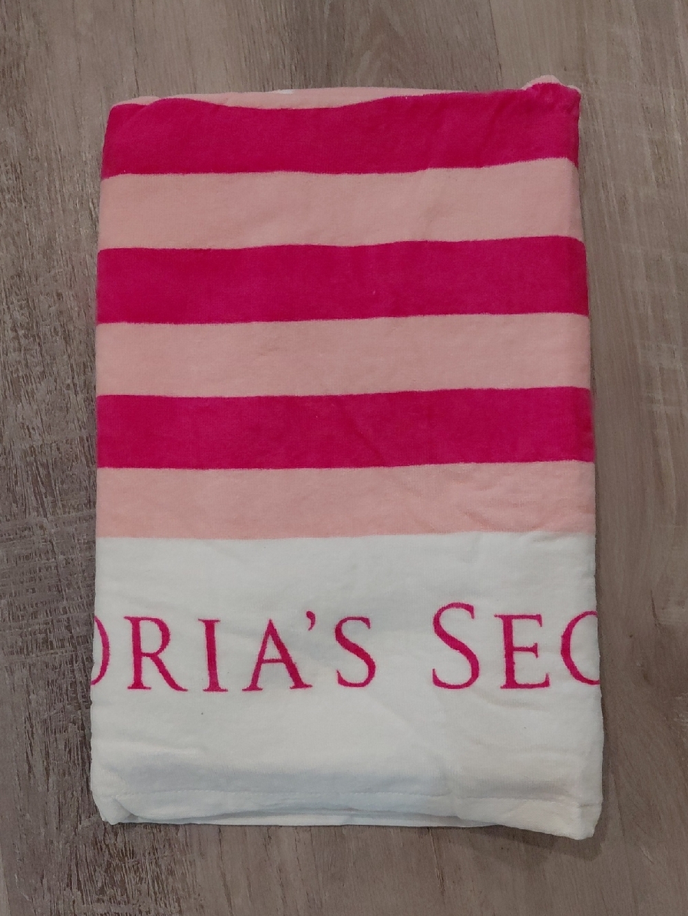 Victoria's Secret Beach Towel Pink & White New